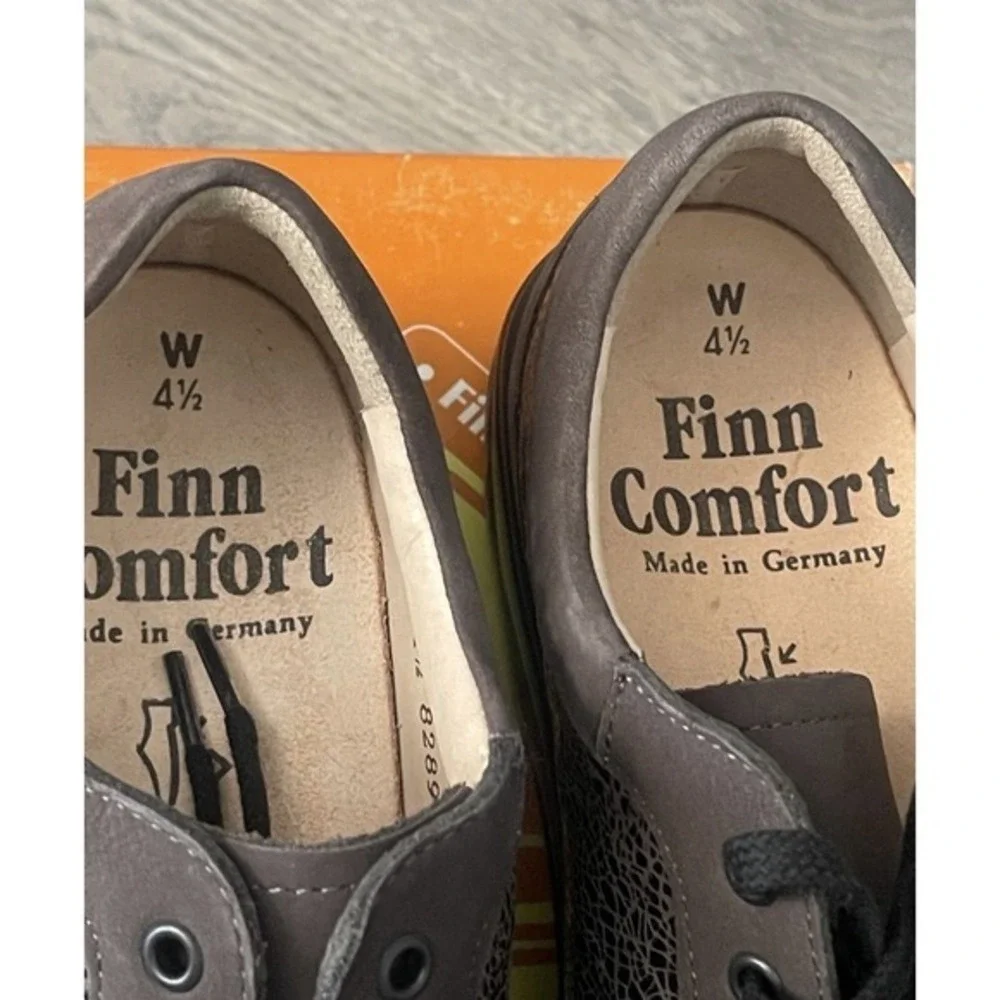 Finn Comfort Columbia Leather Shoes Women's Size 7 Brown Black
